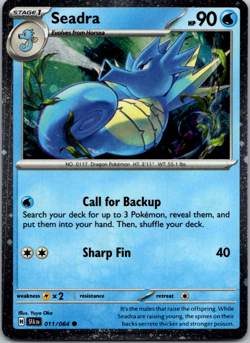 Seadra 011/064 Shrouded Fable Holo Pokemon TCG NM - Image 1