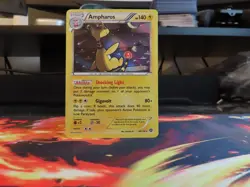 Ampharos Steam Siege Holo Rare NM Pokemon Card Pack Fresh Sleeved Mint - Image 1