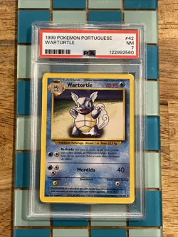 GRADED PSA 7 1999 Pokemon Portuguese Wartortle #42 EVOLUTION BOX ERROR - Image 1