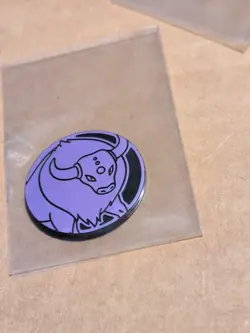Pokemon Purple Tauros Mini Coin From 151 Chinese - Image 1