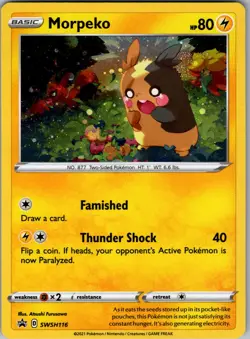 Morpeko SWSH116 Holo Promo Sword & Shield Promo Pokemon Near Mint - Image 1
