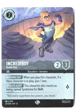 Disney Lorcana TCG Incrediboy - Buddy Pine 221/204 Epic Foil Into the Inklands - Image 1