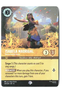 Disney Lorcana Isabela Madrigal Such A Lovely Voice 207/204 Epic Wilds Unknown - Image 1