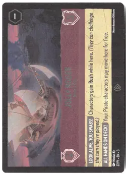 Disney Lorcana TCG Jolly Roger Hook's Ship 27/P1 Foil Into the Inklands Promo - Image 1