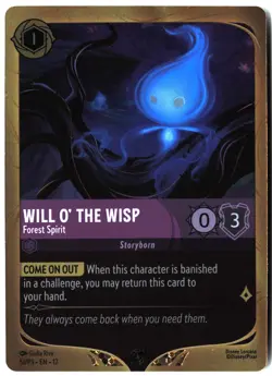 Disney Lorcana TCG Will O' the Wisp 51/P3 Foil Promo Wild's Unknown - Image 1