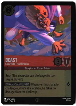 Disney Lorcana TCG Beast Snowfield Troublemaker 31/P3 Foil Buy A Box Promo - Image 1