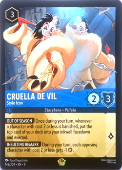 Cruella De Vil Style Icon 143 - Fabled - Legendary - Disney Lorcana - NM - Image 1