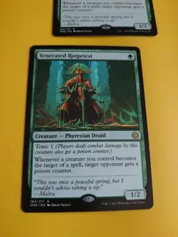Venerated Rotpriest X2 ONE Phyrexian Druid. MTG 2 Card. - Image 3