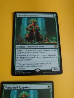 Venerated Rotpriest X2 ONE Phyrexian Druid. MTG 2 Card. - Image 4