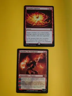 Chandra, the firebrand M13 & Chandra's Ignition rare sorcery red MTG 2 Card. - Image 1