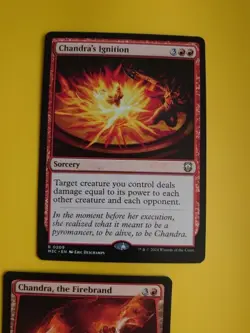 Chandra, the firebrand M13 & Chandra's Ignition rare sorcery red MTG 2 Card. - Image 3