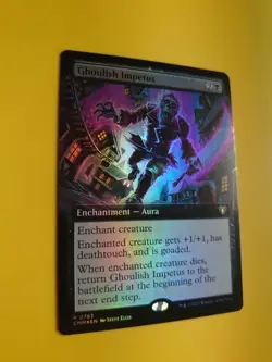 Ghoulish Impetus. CMM 0763 Rare Enchatment aura FOIL MTG Card. - Image 2