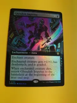 Ghoulish Impetus. CMM 0763 Rare Enchatment aura FOIL MTG Card. - Image 5