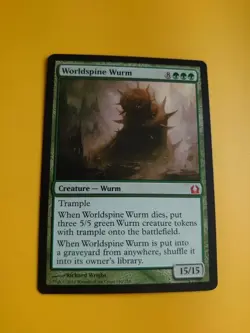 Worldspine Wurm. Mythic Wurm RTR MTG Card. - Image 2