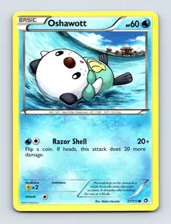 Oshawott 37/113 Legendary Treasures Non Holo Pokemon Card NM/LP - Image 1