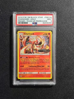 Pokemon Card Team Up Black Star Promo Charizard Holo Prerelease PSA 9 MINT - Image 1