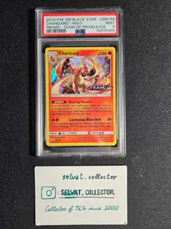Pokemon Card Team Up Black Star Promo Charizard Holo Prerelease PSA 9 MINT - Image 3