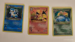 Pokemon Card Holo Charizard Blastoise and Venusaur "Base Set 1992" - Image 1