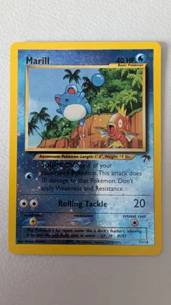 Pokemon TCG Marill Southern Islands 11/18 Reverse Holo Rare Promo Card - Image 1