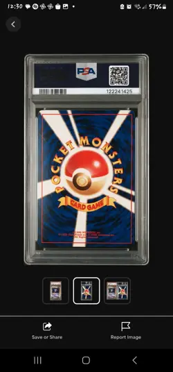 1997 Pokemon Japanese Fossil Haunter Holo Card #93 PSA 8 Mystery Of The Fossils - Image 4