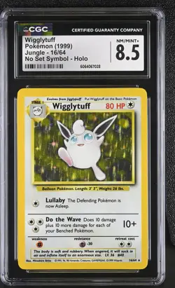 CGC 8.5 Wigglytuff 16/64 Holo NO SYMBOL Jungle Pokemon Card - Image 1