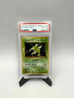 1997 POKEMON JAPANESE JUNGLE #123 SCYTHER-HOLO PSA 8 - Image 1