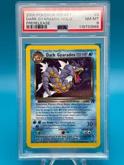 PSA 8 Dark Gyarados #8 Prerelease Holo Rare WoTC - 2000 Pokemon Rocket Unlimited - Image 1