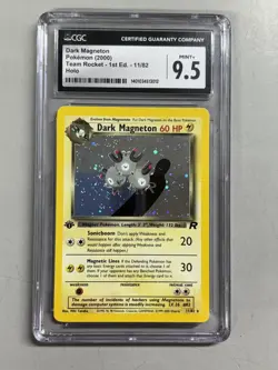Pokemon Dark Magneton Team Rocket 1st Edition Holo Rare #11 CGC 9.5 Mint + - Image 1