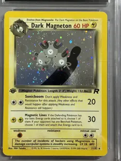 Pokemon Dark Magneton Team Rocket 1st Edition Holo Rare #11 CGC 9.5 Mint + - Image 2