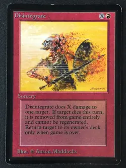 MTG Beta Edition Disintegrate Sorcery MP - Image 1