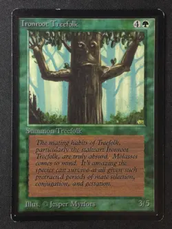 MTG Beta Edition Ironroot Treefolk MP - Image 1