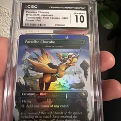 Paradise Chocobo Birds of Paradise Borderless Foil FINAL FANTASY CGC 10 ERROR - Image 3