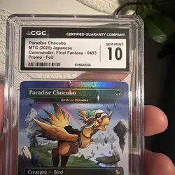 Paradise Chocobo Birds of Paradise Borderless Foil FINAL FANTASY CGC 10 ERROR - Image 4