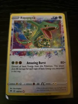 Pokemon TCG Rayquaza 138/185 SWSH04 Vivid Voltage Amazing Rare Holo - Image 1