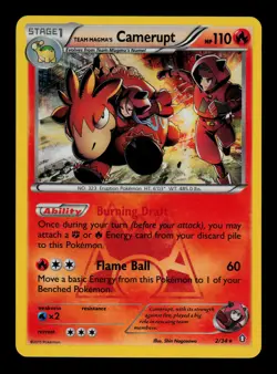Team Magma's Camerupt 2/34 Holo - LP - Double Crisis, XY Pokemon - Image 1