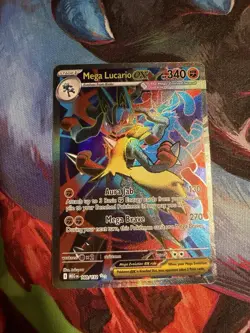 Pokemon TCG Holo Ultra Rare Full Art Mega Lucario EX 160/132 - Image 1