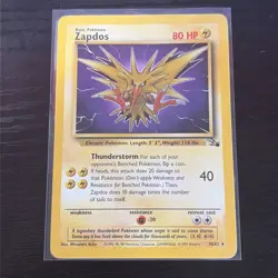 Zapdos #30 Pokemon Fossil LP Condition - Image 1