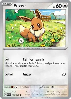 Eevee 113/142 C Stellar Crown Pokemon Reverse Holo NM/M - Image 1
