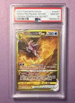 ✨2023 Pokemon Crown Zenith Origin Forme Palkia VSTAR GG67 Secret Rare PSA 10 - Image 1