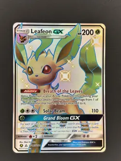 Pokemon TCG Leafeon GX SV46/SV94 Hidden Fates Shiny Vault Shiny Holo Rare - Image 3