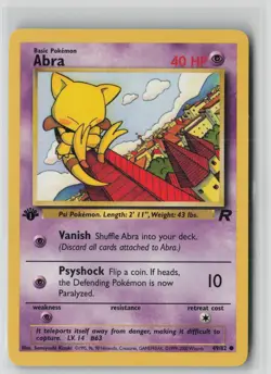 Abra 49/82 Common Team Rocket Pokemon 1st Edition NM - Image 1