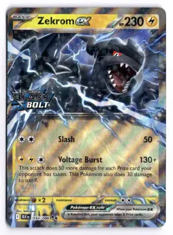 Pokemon Zekrom ex (Black Bolt Stamped) 034/086 Holo - Image 1