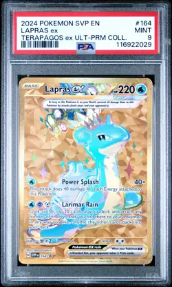 2024 Pokemon Svp En-Sv Black Star Promo #164 Lapras Ex Terapagos Ex PSA 9 - Image 1