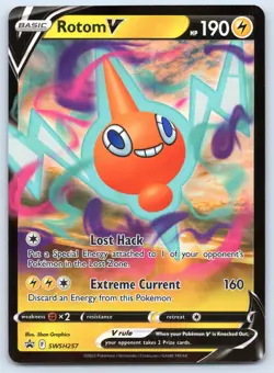 Rotom V SWSH257 Sword & Shield Promo Holo Pokemon NM - Image 1