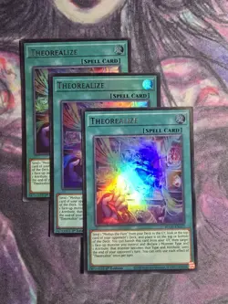 YUGIOH x3 BLGG-EN127 THEOREALIZE - ULTRA RARE 1st EDITION - Image 1