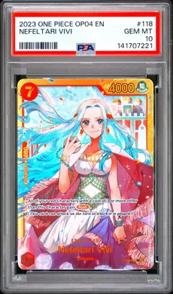 Nefeltari Vivi PSA10 2023 One Piece Op04-Kingdoms Of Intrigue #118 - Image 1