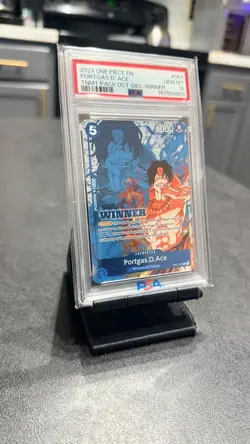 2024 ONE PIECE OP07-053 WINNER PACK 2024 OCT-DEC PROMO PORTGAS D ACE PSA 10 - Image 2