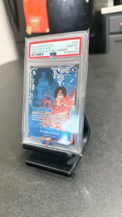 2024 ONE PIECE OP07-053 WINNER PACK 2024 OCT-DEC PROMO PORTGAS D ACE PSA 10 - Image 3