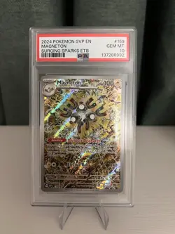 Pokemon Magneton 159 Scarlet & Violet Surging Sparks Promo Card Holo PSA 10 - Image 1