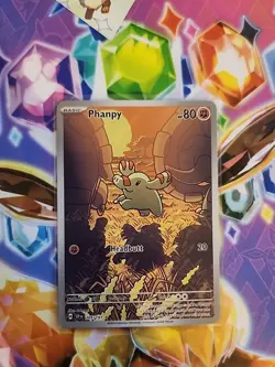 Pokemon TCG Phanpy Illustration Rare Holo Card 205/191 Sv08 Surging Sparks (BL5) - Image 1